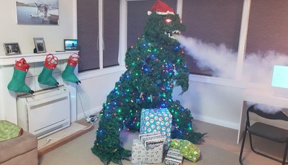 The Godzilla Christmas Tree - Treezilla - Awesome