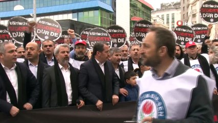 Yüzlerce öğretmen “Eğitimciye şiddete dur de” diye haykırdı