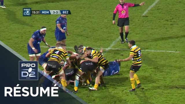 PRO D2 - Résumé Mont-de-Marsan-Béziers: 30-10 - J12 - Saison 2019/2020