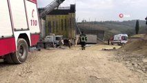Kuzey Marmara Otoyolu inşaatında iskele çöktü: 3 işçi göçük altında kaldı