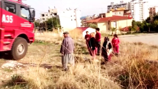 Tarihi Lamos Kalesi'nde yangın çıktı