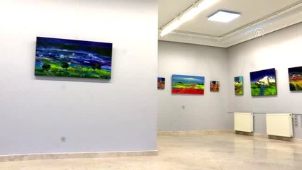 "Turkuaz sınırlar" sergisi sanatseverlerle buluştu