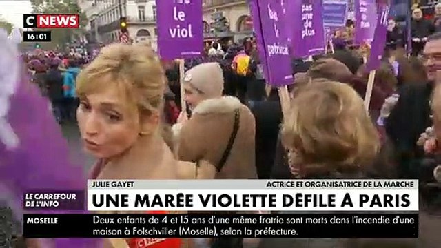 La manifestation parisienne contre les violences sexistes, sexuelles et les féminicides a attiré plus de 49.000 personnes selon un comptage indépendant