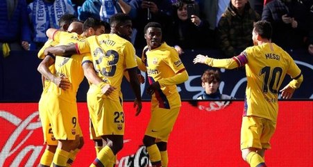 Lider Barcelona zorlandığı maçta Leganes'i 2-1 yendi