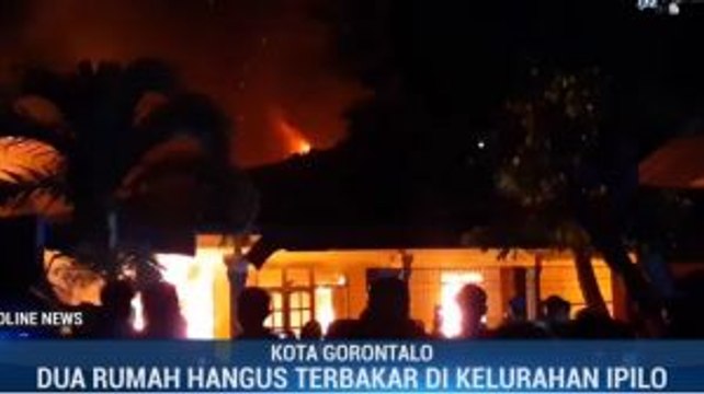 Dua Rumah Hangus Terbakar di Gorontalo