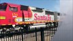 PART ONE- Heavy BNSF and Amtrak action, railfanning at Fullerton Station 6-11-09