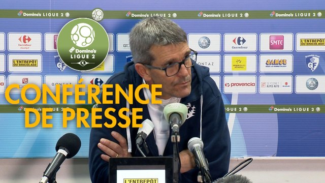 Conférence de presse Grenoble Foot 38 - AS Nancy Lorraine (1-1) : Philippe HINSCHBERGER (GF38) - Jean-Louis GARCIA (ASNL) - 2019/2020