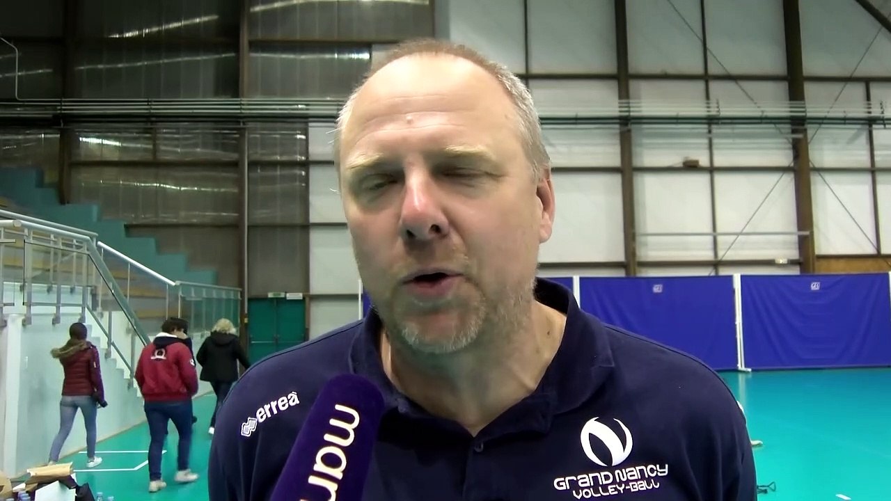 Le coach Martin Demar après la victoire de Nancy Volley à Martigues