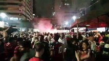 Torcida comemora a Vitória do Flamengo na LIbertadores