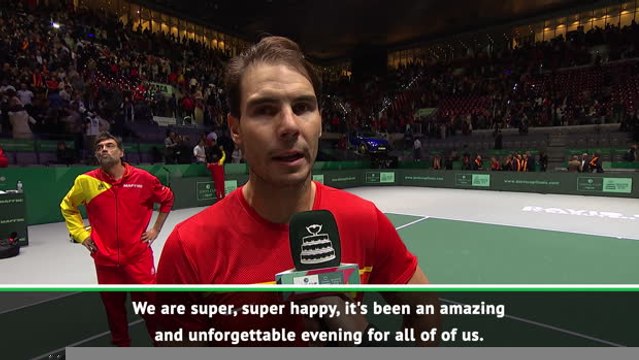 Nadal hails 'unforgettable evening' for Spain in Davis Cup