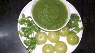 Green Chutney _ Hari Chutney _ Amla Chutney _ Amla Chutney With Dhania And Pudin