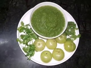 Green Chutney _ Hari Chutney _ Amla Chutney _ Amla Chutney With Dhania And Pudin