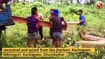 Kokrajhar operations against illegal timber smugglers, seized valuable logs from Chirang & Kokrajhar