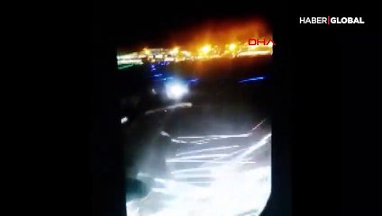 İniş takımı arızalandı, motor pistte sürüklendi