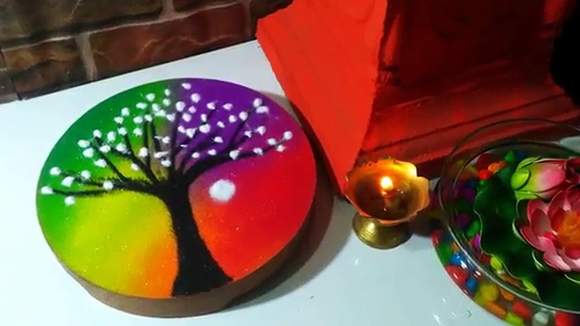 2 easy and beautiful mini rangoli for daily use. रोज के लिये 2 आसान रंगोली।  - video Dailymotion