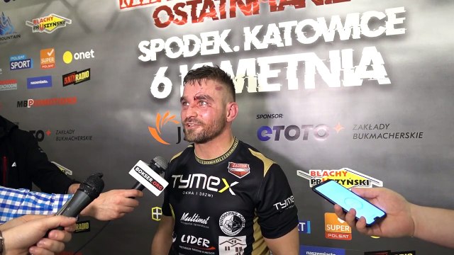 Tomasz 'Zadyma' Gromadzki po walce z Mateuszem Rzadkoszem