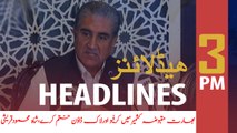 ARY News Headlines | India must conclude curfew in occupied Kashmir: Qureshi | 3 PM | 24 Nov 2019