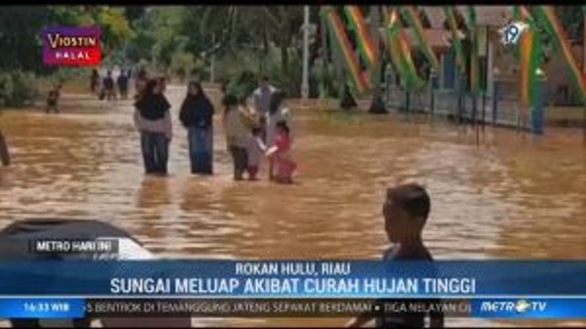 Ratusan Rumah di Rokan Hulu Terendam Banjir Luapan Sungai