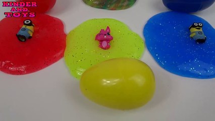 Surprise Eggs Slime colors with Minions Bunny*Slime Sorpresa*Jogo do slime*