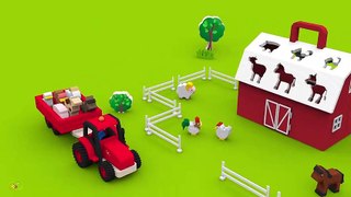 Los animales de granja y sus sonidos. Caricaturas educativas para niños en español. Learn Spanish