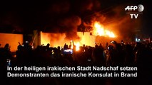 Iraker setzen Irans Konsulat in Nadschaf in Brand