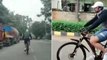 Sudeep came to shooting spot in bi-cycle | FILMIBEAT KANNADA