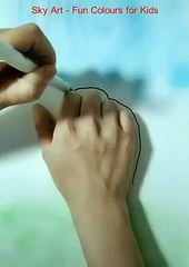 Learn How to draw Elephant. Easy draw a Elephant and color it. | 如何畫大象 | Sky Art