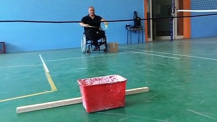 L'AZZURRO DEL PARA BADMINTON PIERO ROSARIO SUMA AGLI INIZI