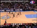 Allen Iverson dish the behind-the-back pass to J.R. Smith fo