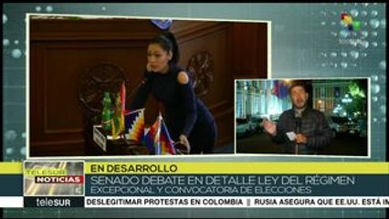 Bolivia: diputados debaten Ley de Régimen Excepcional y Transitorio