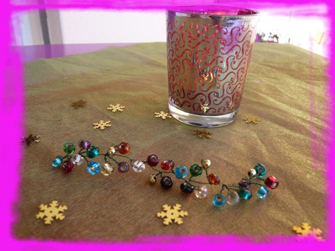 fabriquer une mini guirlande pour votre déco de table de fêtes pour noel ou le reveillon