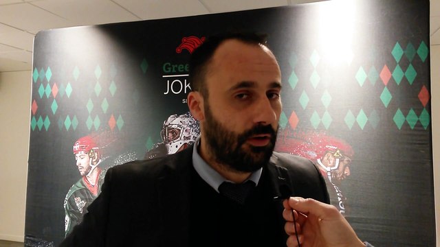 Hockey sur glace Interview de Jonathan Paredes, Coach des Jokers de Cergy-Pontoise, réalisée le 23/11/2019 après la rencontre D1 Cergy-Pontoise VS Dunkerque