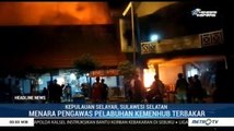 Gedung Menara Pengawas di Pelabuhan Pamatata Terbakar