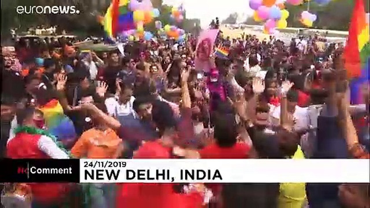 LGBTQ-Community marschiert in Neu-Delhi