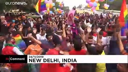 LGBTQ-Community marschiert in Neu-Delhi