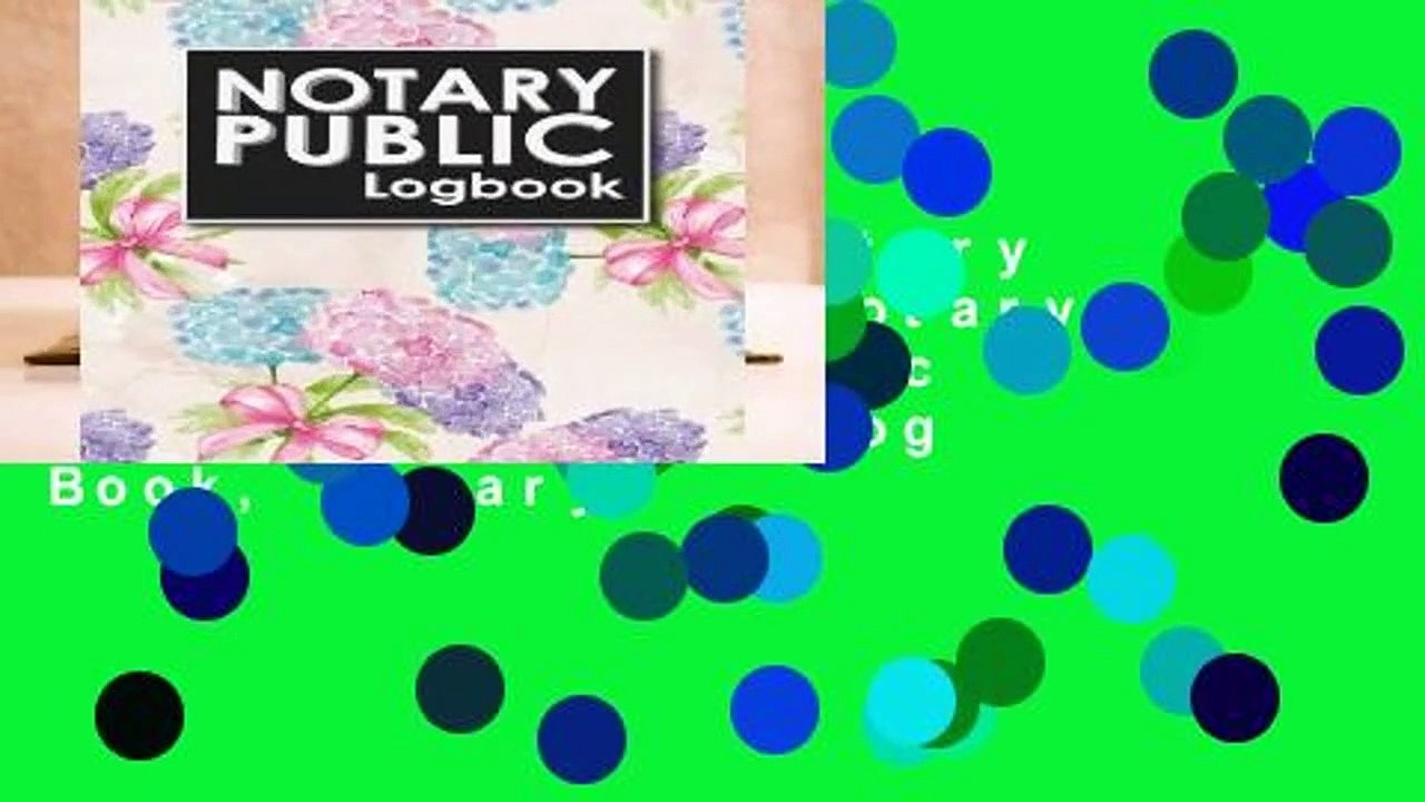 Full Version Notary Public Logbook Notary Book Notary Public Journal 