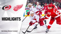 NHL Highlights | Hurricanes @ Red Wings 11/24/19