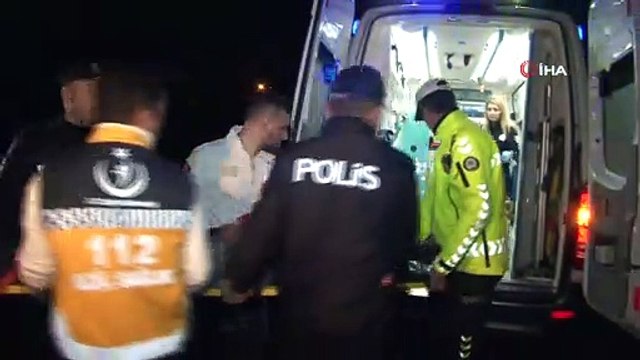 Alkolü olan motosiklet sürücüsü kaza yaparak yaralandı