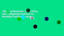 Nursing Research: Generating and Assessing Evidence for Nursing Practice Complete