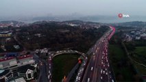 15 Temmuz Şehitler Köprüsü Trafik Yoğunluğu Drone İle Görüntülendi