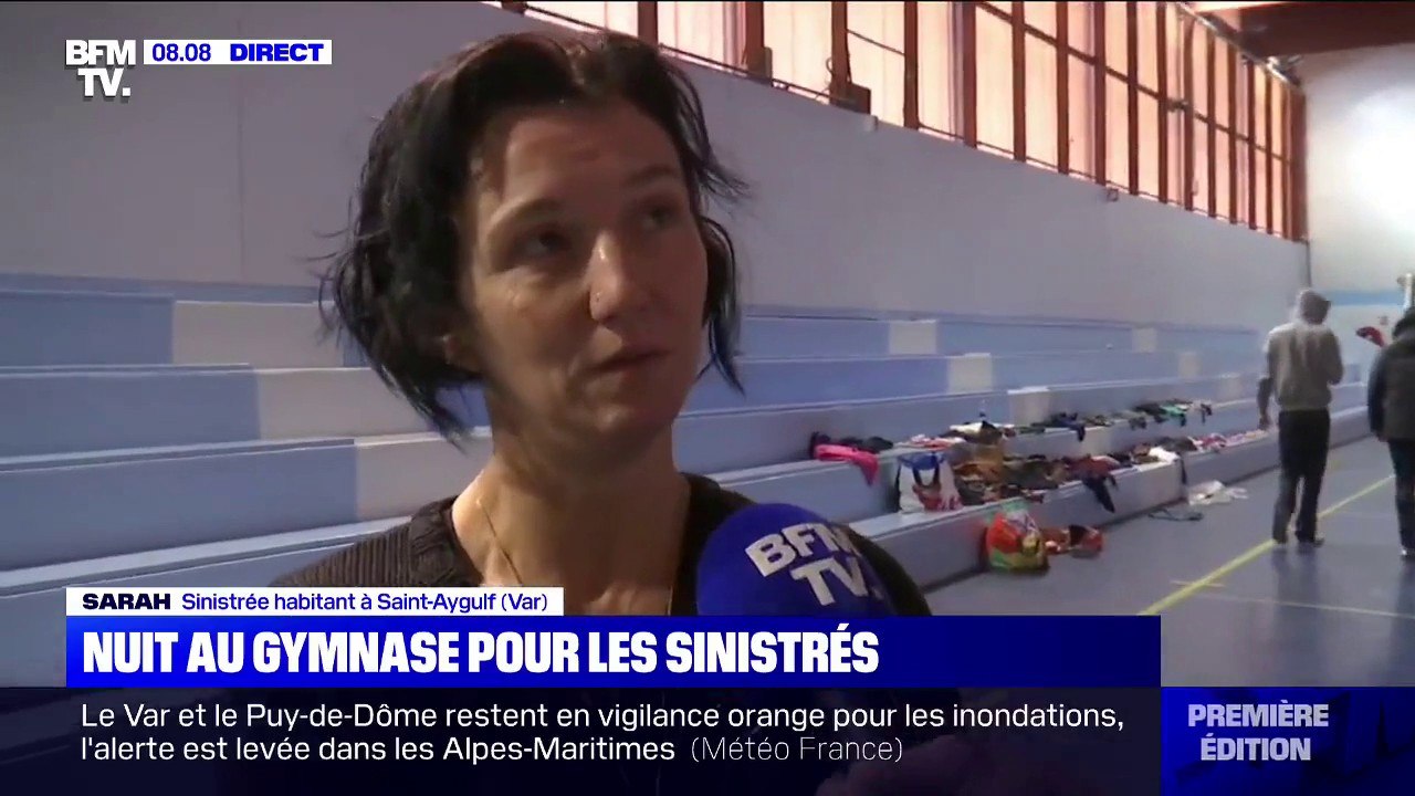 "Notre maison a pris plus d'un mètre d'eau." Jusqu'à 164 sinistrés ont passé la nuit ce week-end dans ce gymnase
