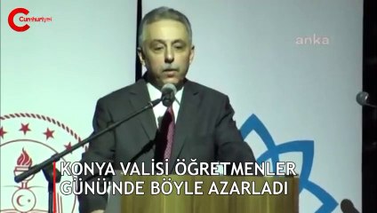 Konya Valisi Öğretmenler Günü'nde böyle azarladı