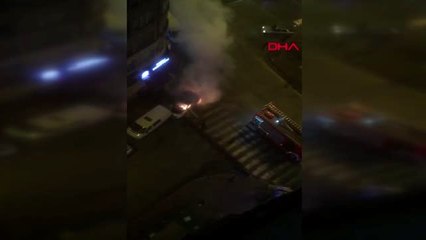 Samsun ateşe verdiği aracı kullanılamaz hale geldi
