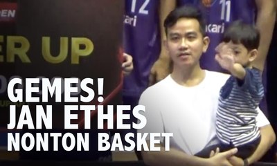 Gemes! Jan Ethes Ikut Gibran Rakabuming Nonton Basket