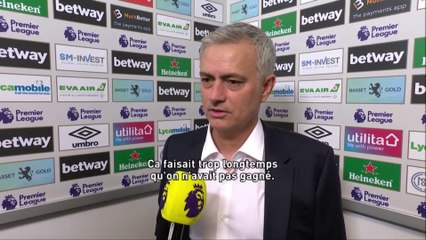 J.Mourinho : "ça faisait trop longtemps qu'on avait pas gagné..."