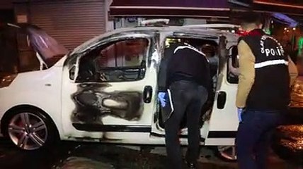 Ateşe verdiği aracı kullanılamaz hale geldi