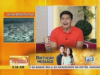Daniel Padilla, isinulat sa buhangin ang birthday message para kay Kathryn