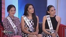 Boy Abunda asks Kylie, Joanna and Nichole if they would answer their final questions in the pageant