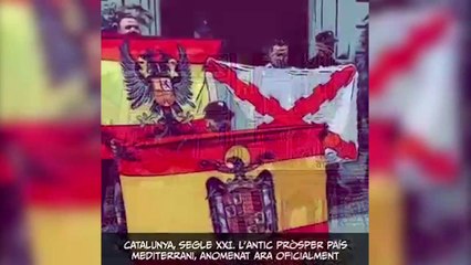 Un cómic que promociona el separatismo con una Cataluña en llamas y "ocupada" por España