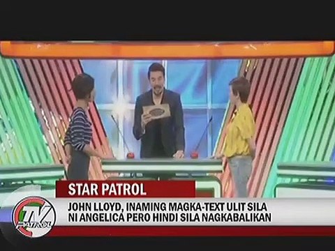 John Lloyd, inaming magka-text ulit sila ni Angelica pero hindi sila nagkabalikan